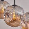 Ripoll Hanglamp, Kogellampje, Hanglamp Chroom, Rookkleurig, 3-lichts