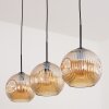 Ripoll Hanglamp, Kogellampje, Hanglamp Amber, 3-lichts