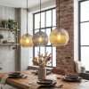 Ripoll Hanglamp, Kogellampje, Hanglamp Amber, Rookkleurig, 3-lichts