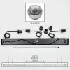 Ripoll Hanglamp, Kogellampje, Hanglamp Chroom, Duidelijk, Rookkleurig, 3-lichts