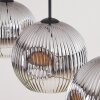 Ripoll Hanglamp, Kogellampje, Hanglamp Chroom, Duidelijk, Rookkleurig, 3-lichts