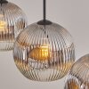 Ripoll Hanglamp, Kogellampje, Hanglamp Chroom, Duidelijk, Rookkleurig, 3-lichts