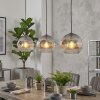 Ripoll Hanglamp, Kogellampje, Hanglamp Duidelijk, Rookkleurig, 3-lichts