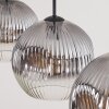 Ripoll Hanglamp, Kogellampje, Hanglamp Duidelijk, Rookkleurig, 3-lichts