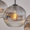 Ripoll Hanglamp, Kogellampje, Hanglamp Duidelijk, Rookkleurig, 3-lichts