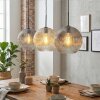Ripoll Hanglamp, Kogellampje, Hanglamp Amber, Duidelijk, Rookkleurig, 3-lichts