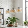 Ripoll Hanglamp, Kogellampje, Hanglamp Amber, Duidelijk, 3-lichts