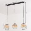 Ripoll Hanglamp, Kogellampje, Hanglamp Amber, Duidelijk, 3-lichts