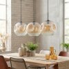 Ripoll Hanglamp, Kogellampje, Hanglamp Amber, Duidelijk, 3-lichts