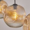 Ripoll Hanglamp, Kogellampje, Hanglamp Amber, Duidelijk, 3-lichts