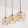 Ripoll Hanglamp, Kogellampje, Hanglamp Amber, Duidelijk, 3-lichts
