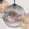 Ripoll Hanglamp, Kogellampje, Hanglamp Amber, Duidelijk, Rookkleurig, 3-lichts