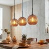 Ripoll Hanglamp, Kogellampje, Hanglamp Koperkleurig, 3-lichts