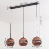 Ripoll Hanglamp, Kogellampje, Hanglamp Koperkleurig, 3-lichts