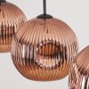 Ripoll Hanglamp, Kogellampje, Hanglamp Koperkleurig, 3-lichts