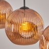 Ripoll Hanglamp, Kogellampje, Hanglamp Koperkleurig, 3-lichts
