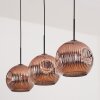 Ripoll Hanglamp, Kogellampje, Hanglamp Koperkleurig, 3-lichts