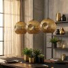 Ripoll Hanglamp, Kogellampje, Hanglamp Goud, 3-lichts