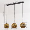 Ripoll Hanglamp, Kogellampje, Hanglamp Goud, 3-lichts
