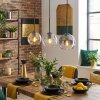 Koyoto Hanglamp, Kogellampje, Hanglamp Amber, Duidelijk, Rookkleurig, 3-lichts
