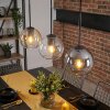 Koyoto Hanglamp, Kogellampje, Hanglamp Amber, Duidelijk, Rookkleurig, 3-lichts