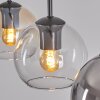 Koyoto Hanglamp, Kogellampje, Hanglamp Amber, Duidelijk, Rookkleurig, 3-lichts