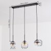 Koyoto Hanglamp, Kogellampje, Hanglamp Amber, Duidelijk, Rookkleurig, 3-lichts