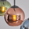 Koyoto Hanglamp, Kogellampje, Hanglamp Blauw, Groen, Koperkleurig, 3-lichts