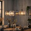 Ripoll Hanglamp, Kogellampje, Hanglamp Amber, Duidelijk, Rookkleurig, 4-lichts