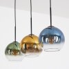 Koyoto Hanglamp, Kogellampje, Hanglamp Blauw, Goud, Groen, Duidelijk, 3-lichts
