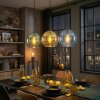 Koyoto Hanglamp, Kogellampje, Hanglamp Blauw, Goud, Groen, 3-lichts