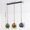 Koyoto Hanglamp, Kogellampje, Hanglamp Blauw, Goud, Groen, 3-lichts