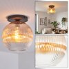 Koyoto Plafondlamp, Kogellampje 30 cm Amber, Duidelijk, 1-licht