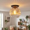 Koyoto Plafondlamp, Kogellampje 30 cm Amber, Duidelijk, 1-licht