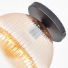 Koyoto Plafondlamp, Kogellampje 30 cm Amber, Duidelijk, 1-licht