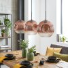 Ripoll Hanglamp, Kogellampje, Hanglamp Duidelijk, Koperkleurig, 3-lichts