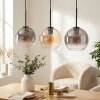 Koyoto Hanglamp, Kogellampje, Hanglamp Amber, Duidelijk, Rookkleurig, 3-lichts