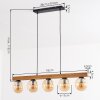 Gastor Hanglamp, Kogellampje, Hanglamp Natuurlijke kleuren, Zwart, 5-lichts