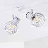 Barakaldo Plafondlamp Chroom, Wit, 2-lichts