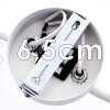 Barakaldo Plafondlamp Chroom, Wit, 2-lichts