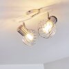 Barakaldo Plafondlamp Chroom, Wit, 2-lichts