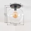Koyoto Plafondlamp, Kogellampje 30 cm Duidelijk, 1-licht