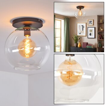 Koyoto Plafondlamp, Kogellampje 30 cm Duidelijk, 1-licht