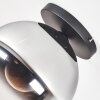 Koyoto Plafondlamp, Kogellampje 30 cm Chroom, Duidelijk, Rookkleurig, 1-licht