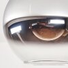 Koyoto Plafondlamp, Kogellampje 30 cm Chroom, Duidelijk, Rookkleurig, 1-licht