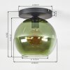 Koyoto Plafondlamp, Kogellampje 25 cm Groen, 1-licht