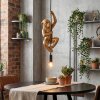 Evelis Hanglamp, Hanglamp Goud, Zwart, 1-licht