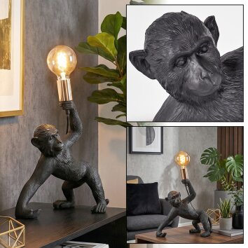 Kemor Tafellamp Goud, Zwart, 1-licht