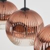 Ripoll Hanglamp, Kogellampje, Hanglamp Duidelijk, Koperkleurig, 3-lichts