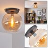 Koyoto Plafondlamp, Kogellampje 30 cm Amber, 1-licht